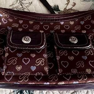 Brighton Logo Heart Shoulder Bag with Heart Accents